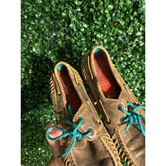 Twisted X Bomber and Turquoise Serrated Moc Sz 6 - Picture 6 of 7